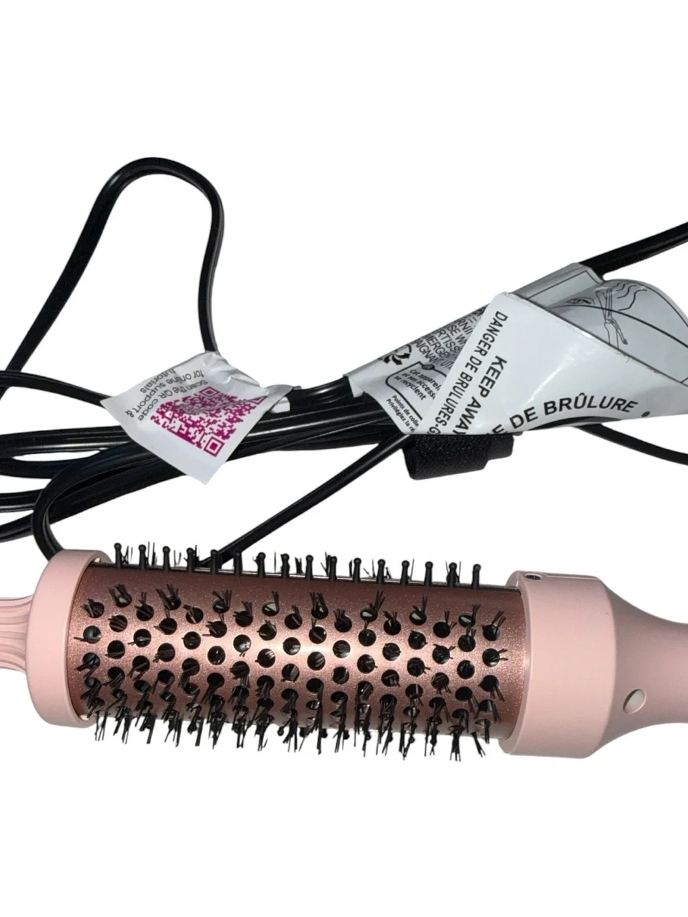 Wavytalk Blowout Boost Ionic Thermal Brush 1 1/2 Inch LED Display, 300-400F Pink